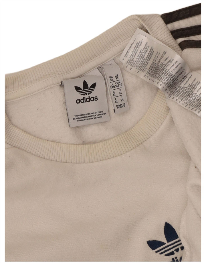 Hanorac pentru bărbați Adidas Jumper XL Bumbac alb