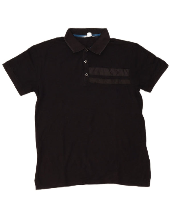 Cămașă polo Calvin Klein pentru bărbați, bumbac negru mic