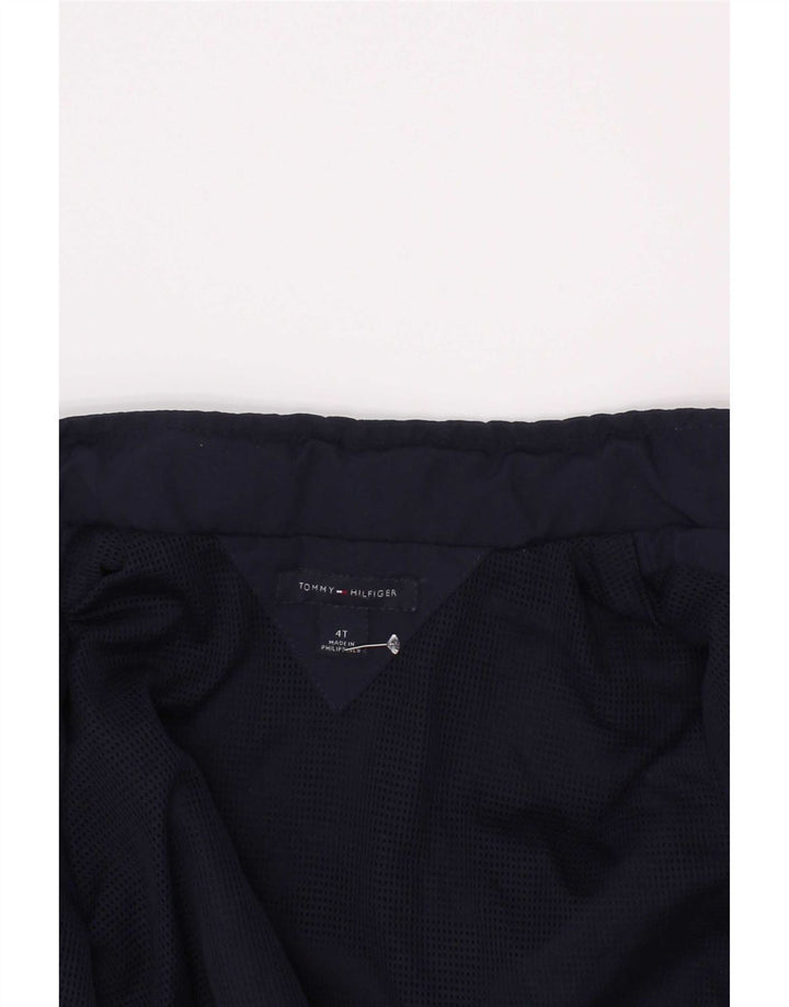 Jachetă bomber grafică Tommy Hilfiger pentru băieți, 3-4 ani, poliester bleumarin