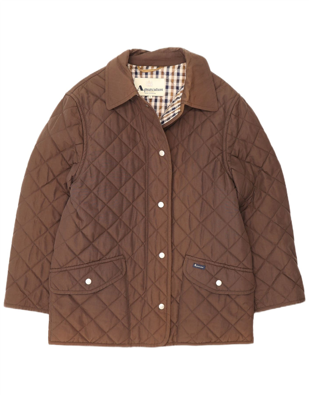 Jachetă matlasată pentru femei Aquascutum UK 16 mare, maro, nailon