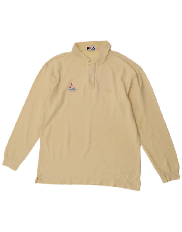 Tricou polo Fila Bărbați cu mânecă lungă IT 50 Bumbac galben mediu