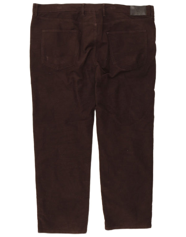 Pantaloni casual drepti pentru bărbați Marks & Spencer W42 L29 bumbac maro