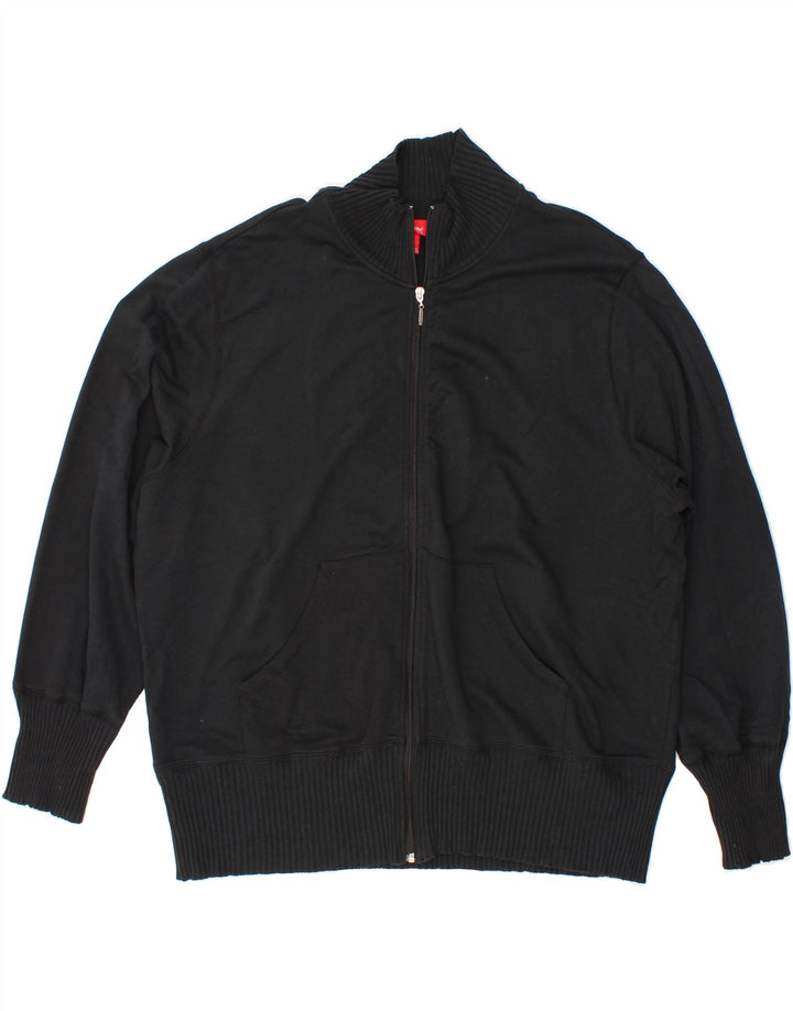 MOSSIMO Womens Tracksuit Top Jacket UK 22 3XL Black Cotton Vintage Mossimo and Second-Hand Mossimo from Messina Hembry 
