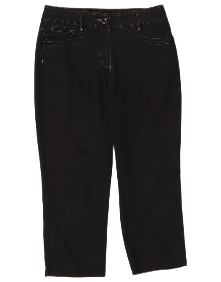 GERRY WEBER Pantaloni tăiați drept pentru femei W30 L23 negri