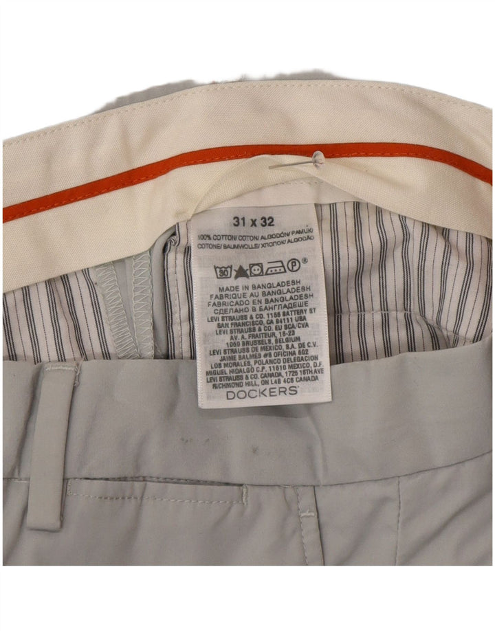 Pantaloni Chino Drepți Dockers pentru bărbați L31 L32 bumbac gri