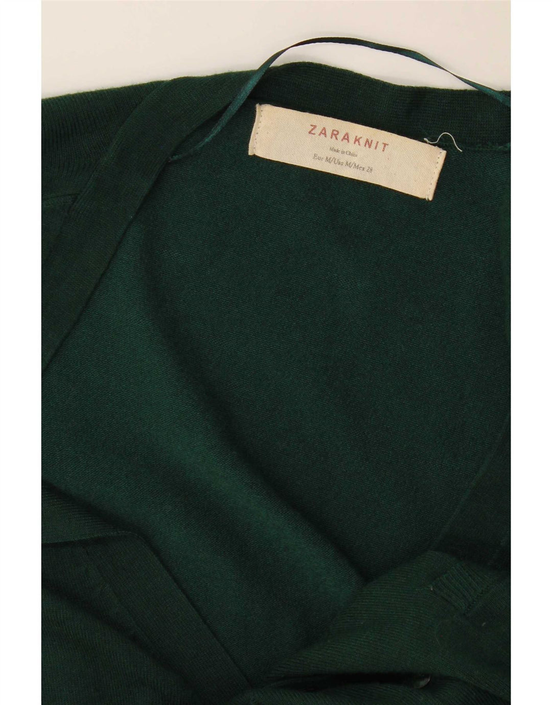 Pulover cardigan pentru femei Zara UK 14 verde mediu