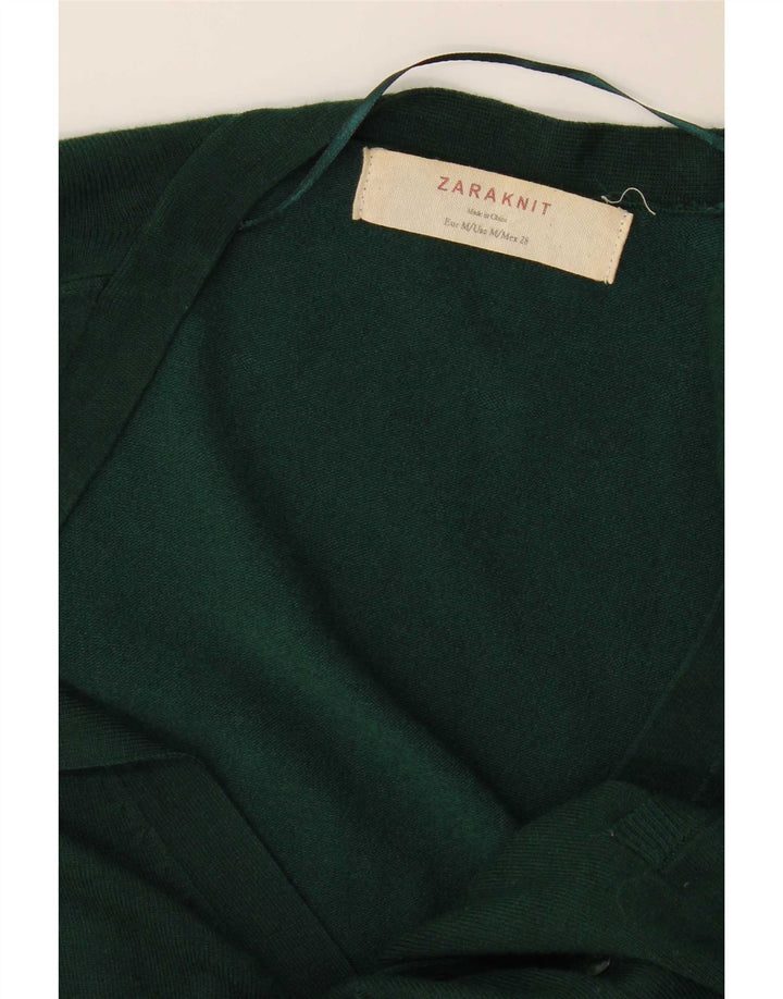 Pulover cardigan pentru femei Zara UK 14 verde mediu