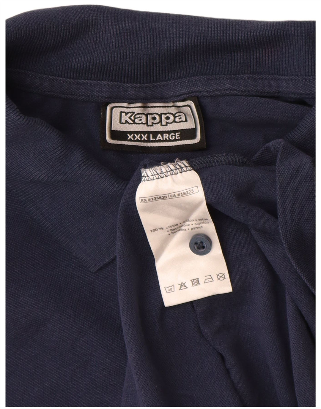 Cămașă polo pentru bărbați Kappa 3XL bumbac bleumarin
