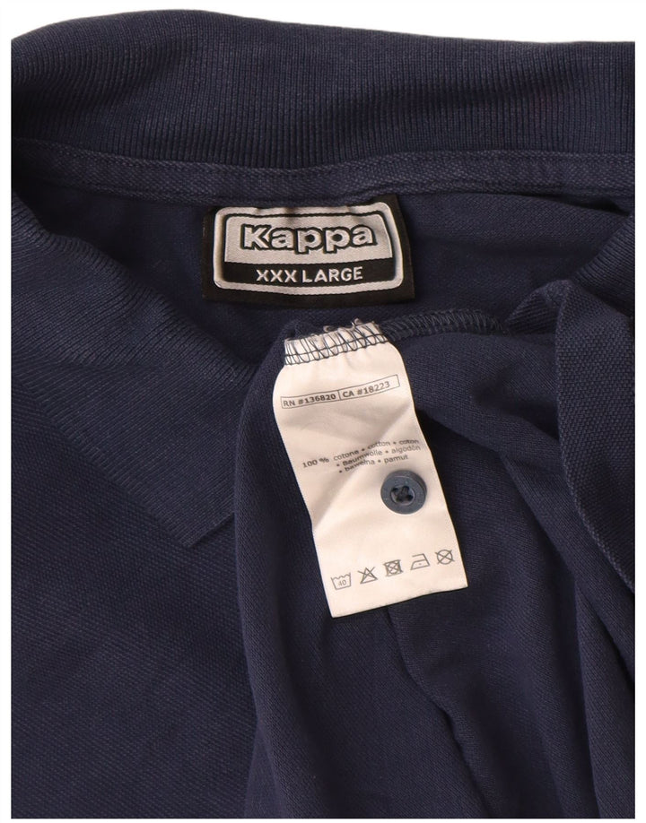 Cămașă polo pentru bărbați Kappa 3XL bumbac bleumarin