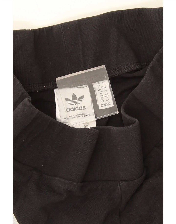 Leggings pentru femei Adidas UK 12, bumbac mediu negru