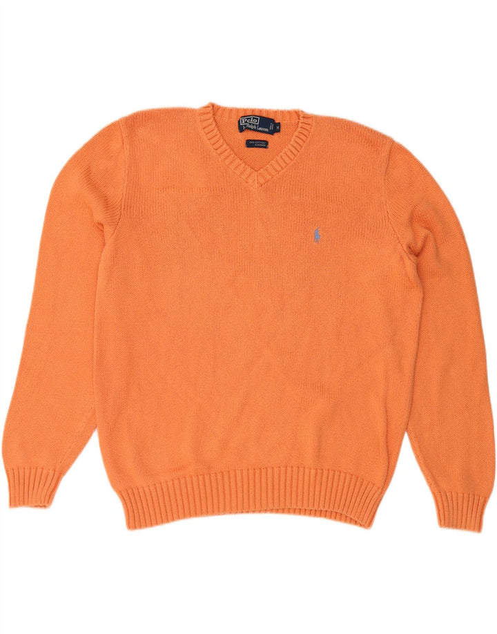 POLO RALPH LAUREN Pulover cu decolteu în V pentru bărbați portocaliu mediu