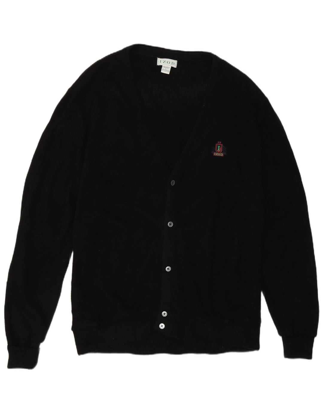 Pulover cardigan pentru bărbați Izod, mare, negru, acrilic
