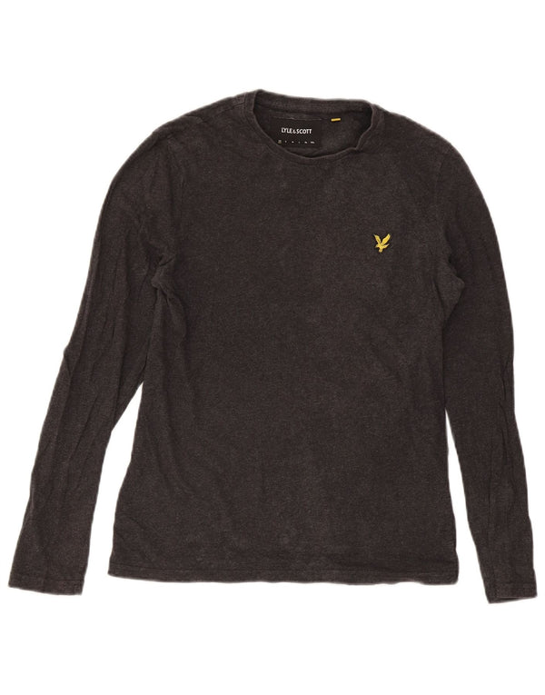 Lyle & Scott Top pentru bărbați cu mânecă lungă XS bumbac gri