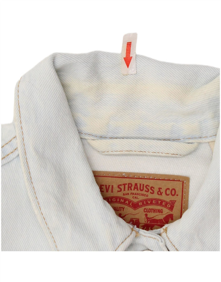 Jachetă Levi's Crop Denim UK 12 Bumbac albastru mediu