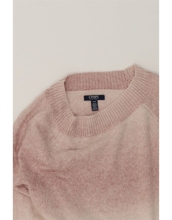 CHAPS Womens Boat Neck Jumper Sweater UK 14 Medium Purple Colourblock Vintage Chaps and Second-Hand Chaps from Messina Hembry 
