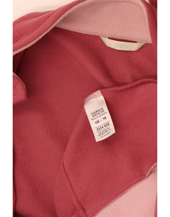 Marks & Spencer jachetă fleece pentru femei UK 18 XL roz poliester