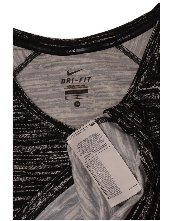 Tricou Nike Dri Fit pentru femei Top UK 12 Medium Black Flecked Poliester