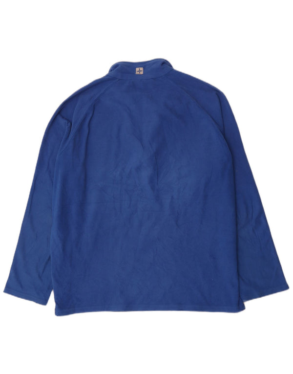 Pulover pentru bărbați Mountain Warehouse, cu fermoar și gât, XL, poliester, albastru