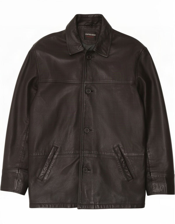 Jachetă de piele vintage pentru bărbați UK 40 Large Black