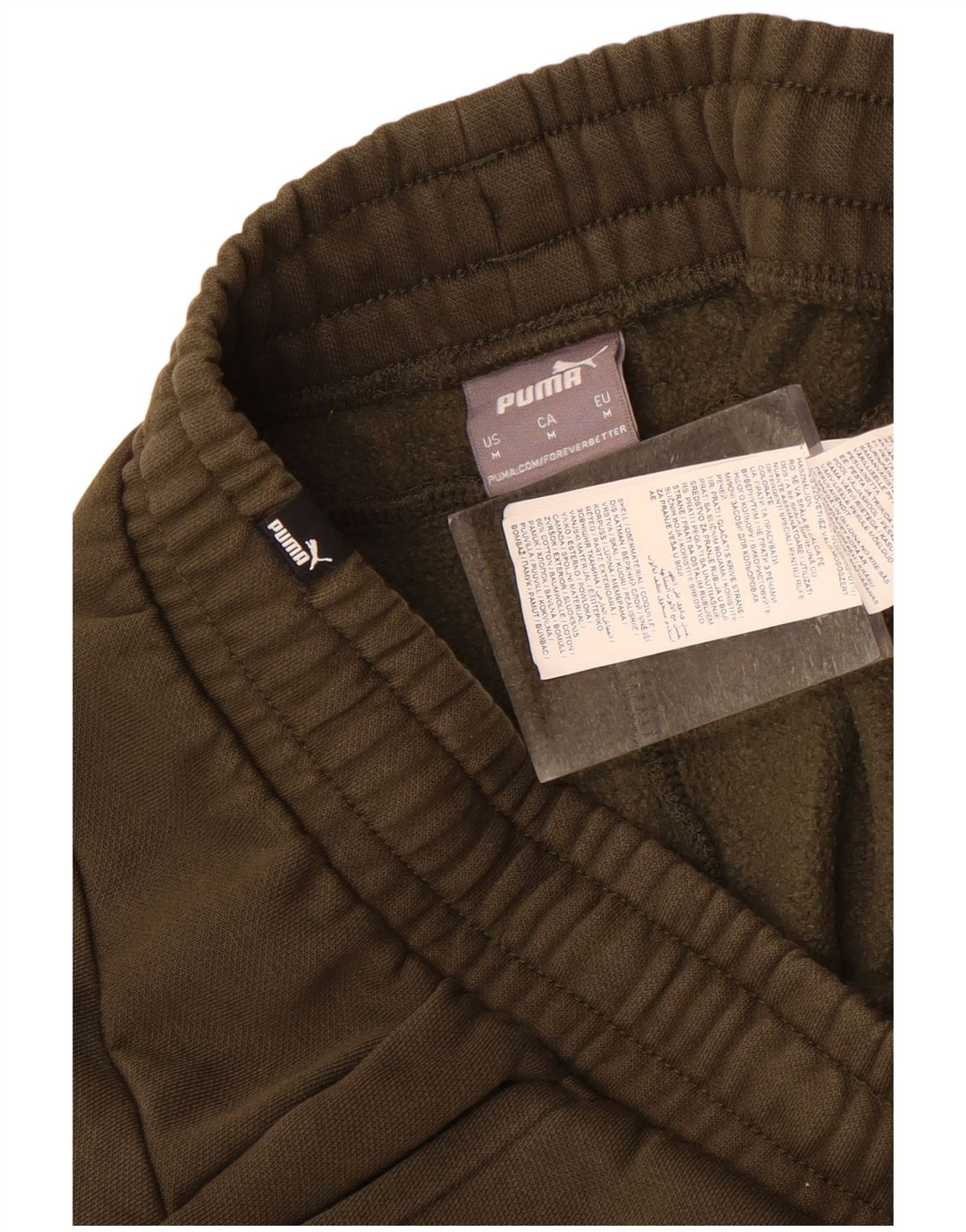 Pantaloni de trening Puma pentru bărbați Joggeri, bumbac mediu kaki