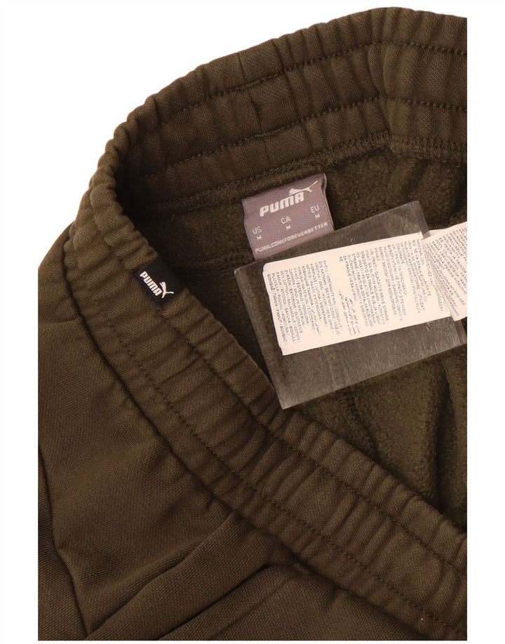 Pantaloni de trening Puma pentru bărbați Joggeri, bumbac mediu kaki