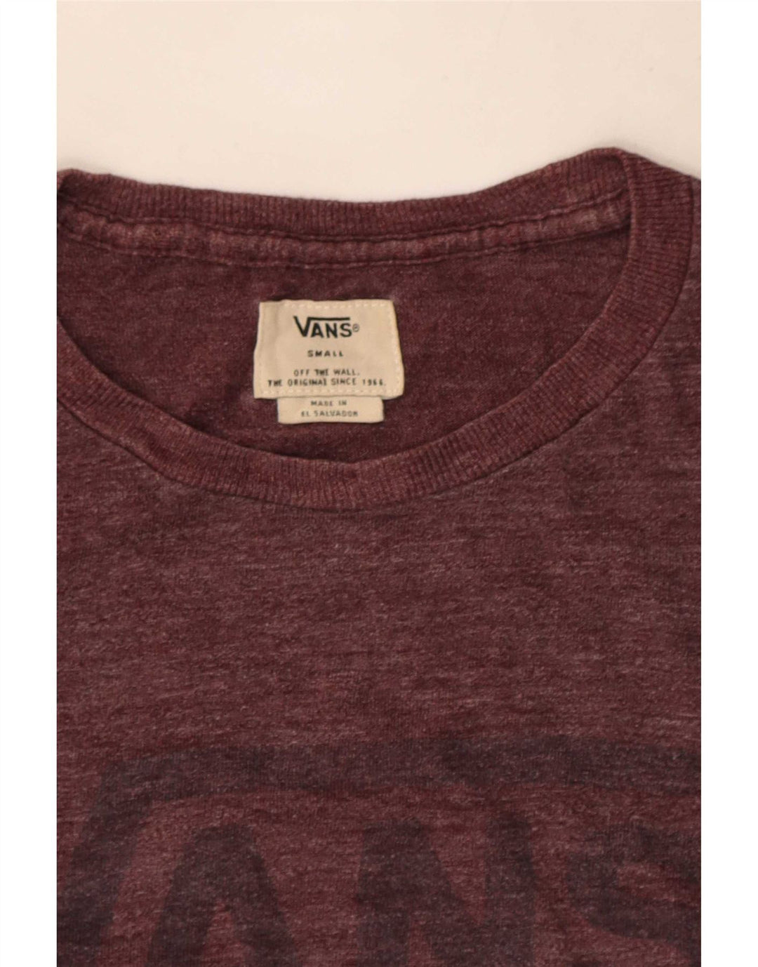 Tricou grafic pentru bărbați Vans Top Small Burgundy Flecked
