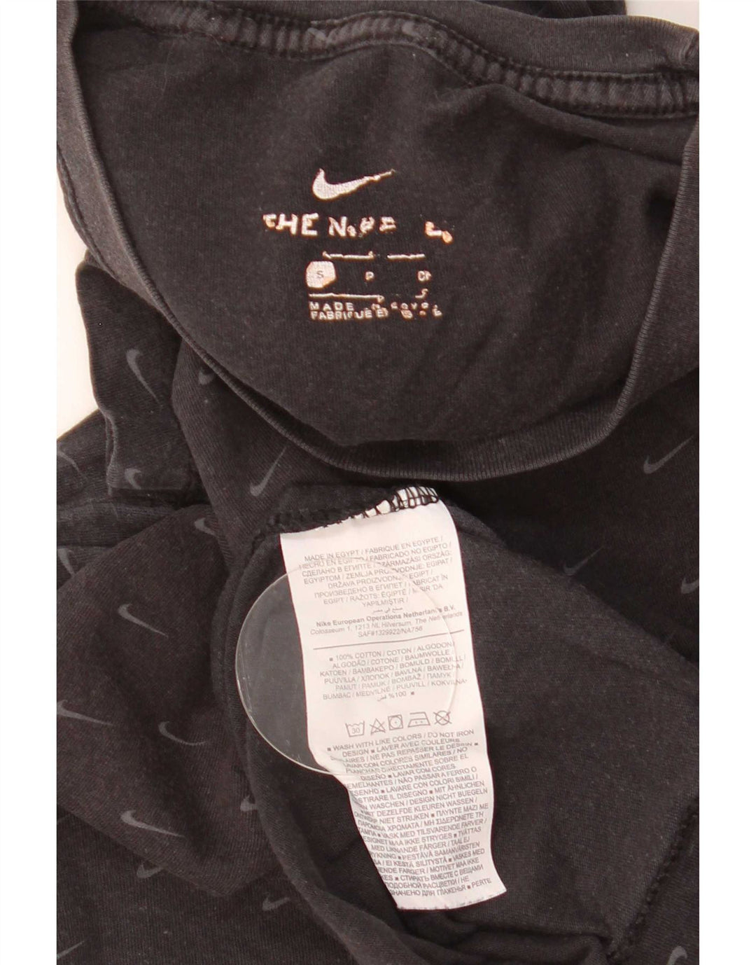Tricou grafic Nike pentru bărbați Top mic, negru, bumbac