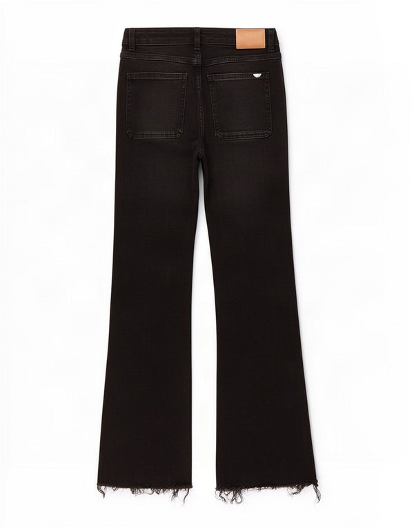 Blugi Zara Femei Bootcut EU 36 XS W26 L26 Bumbac Negru