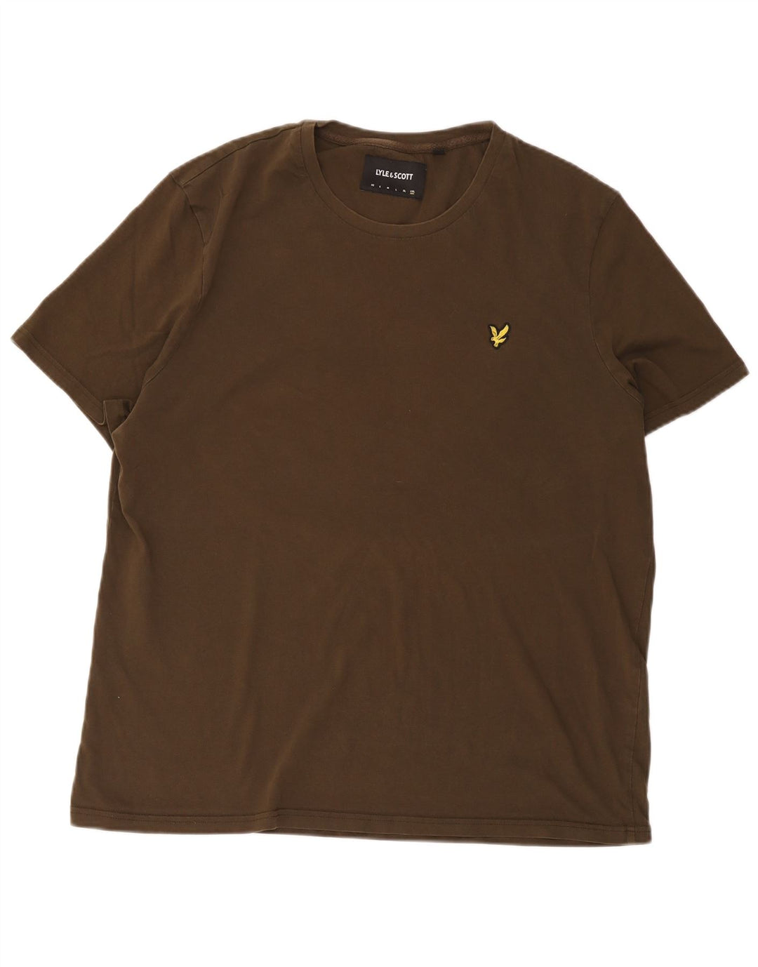Tricou pentru bărbați Lyle & Scott Top 2XL Kaki Bumbac