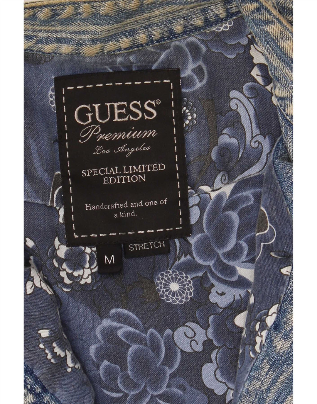 Jachetă de blugi pentru femei Guess UK 12, bumbac albastru mediu