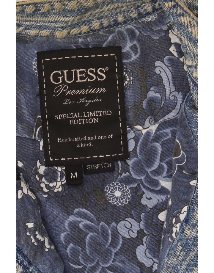 Jachetă de blugi pentru femei Guess UK 12, bumbac albastru mediu