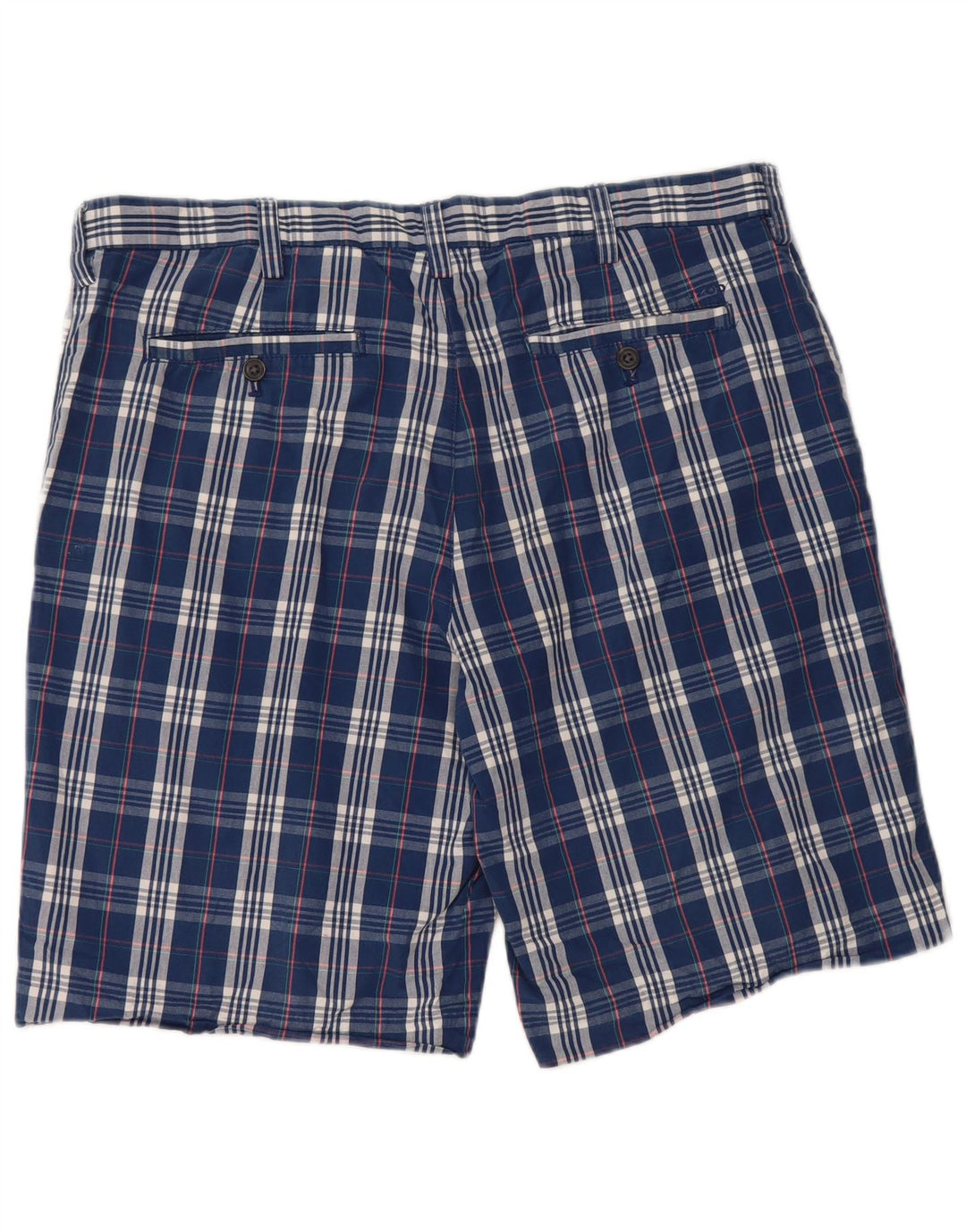 Pantaloni scurți chino pentru bărbați IZOD W36, mari, albastru, bumbac cu carouri