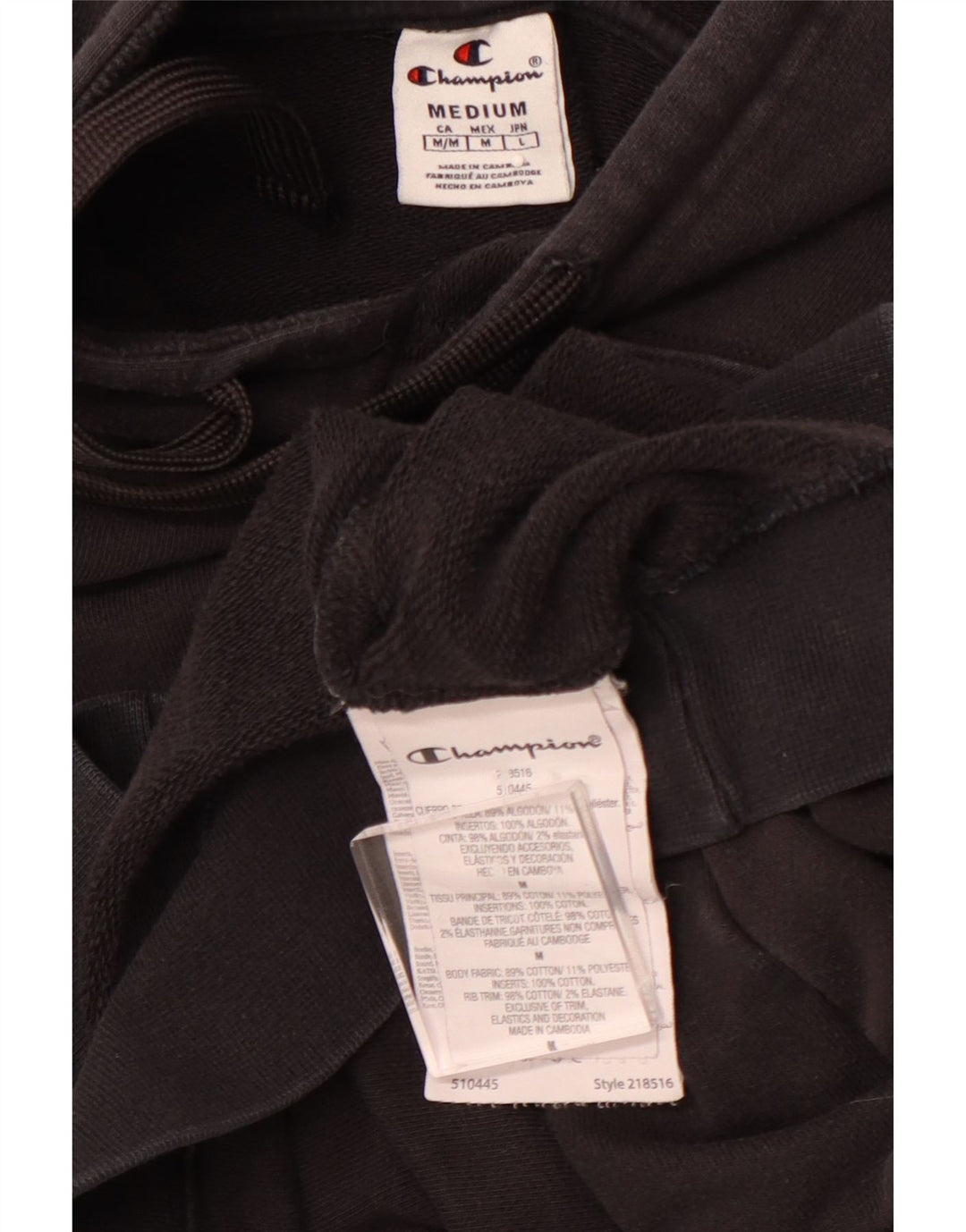 Pulover pentru bărbați CHAMPION, bumbac mediu negru