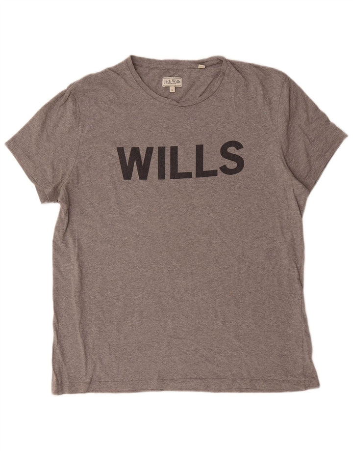 Tricou grafic Jack Wills pentru bărbați Top mare din bumbac gri