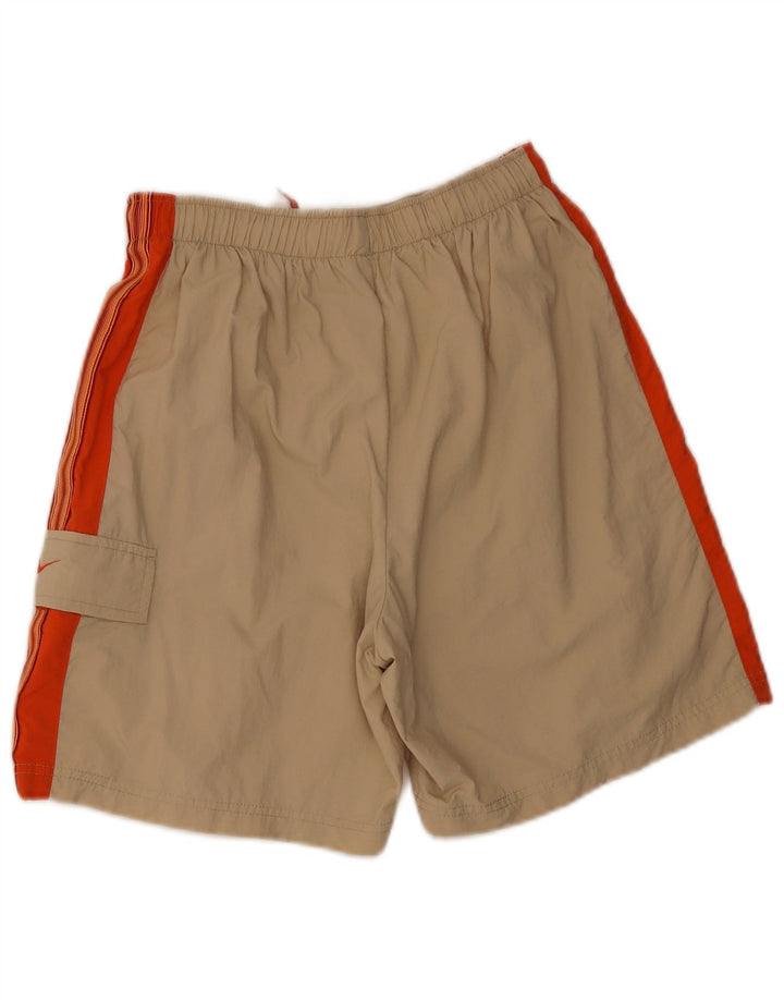 Pantaloni scurți sport Nike pentru bărbați, nailon color-block medii, bej