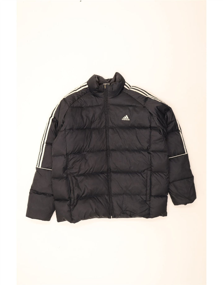 Jachetă căptușită pentru bărbați Adidas UK 42 XL Poliester negru color bloc