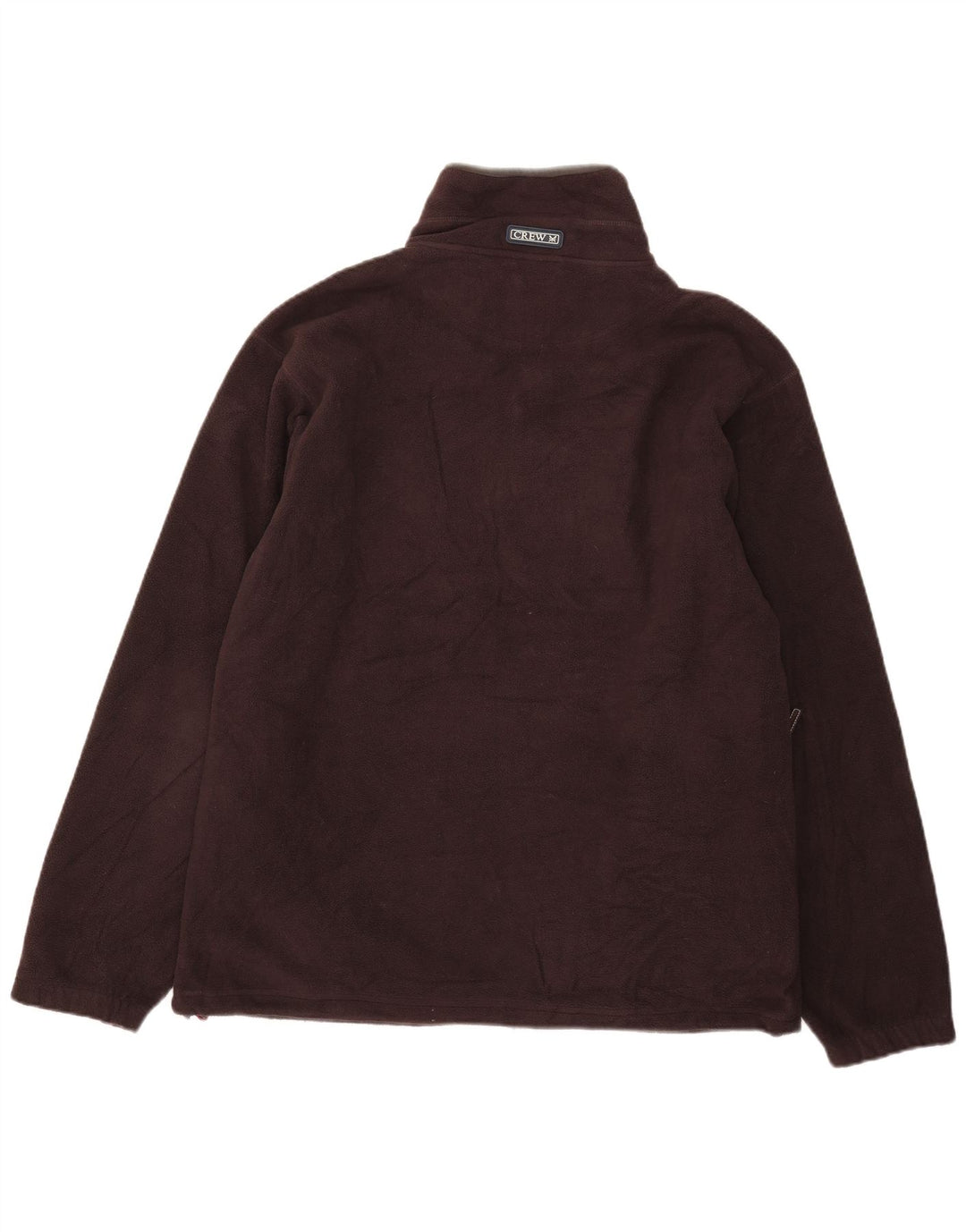 Crew Clothing Jumper pentru bărbați, cu fermoar, cu lână, maro, poliester