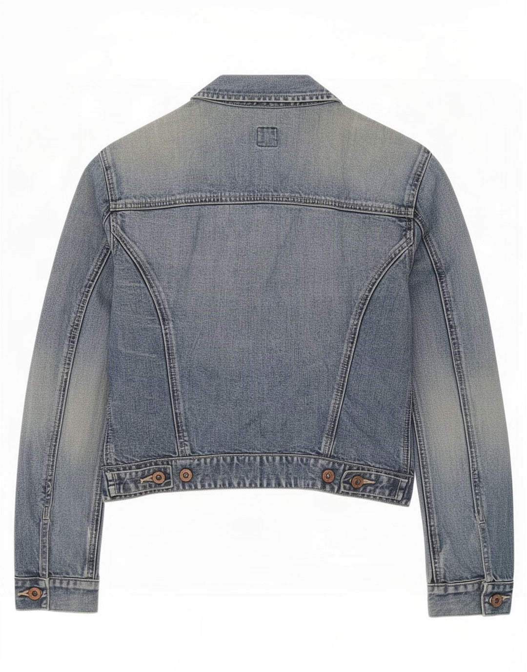 Jachetă de denim crop pentru femei Gap UK 10 Small Blue Bumbac
