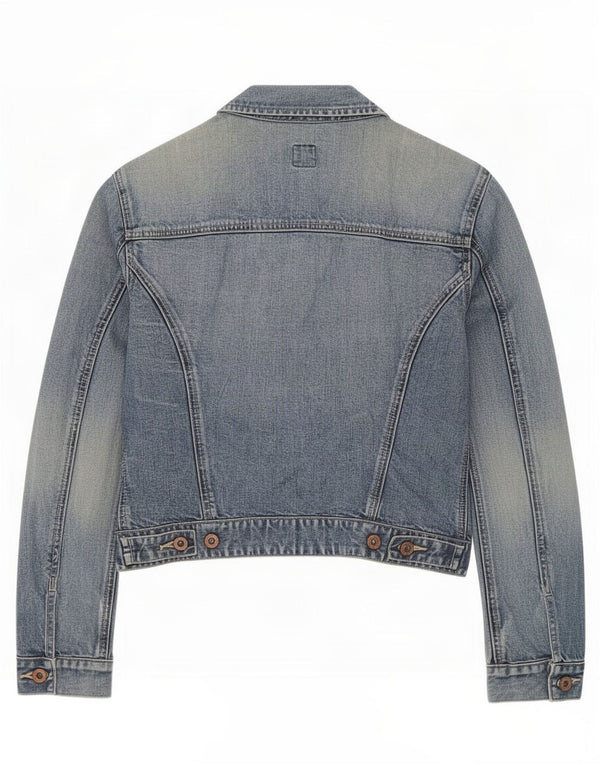Jachetă de denim crop pentru femei Gap UK 10 Small Blue Bumbac