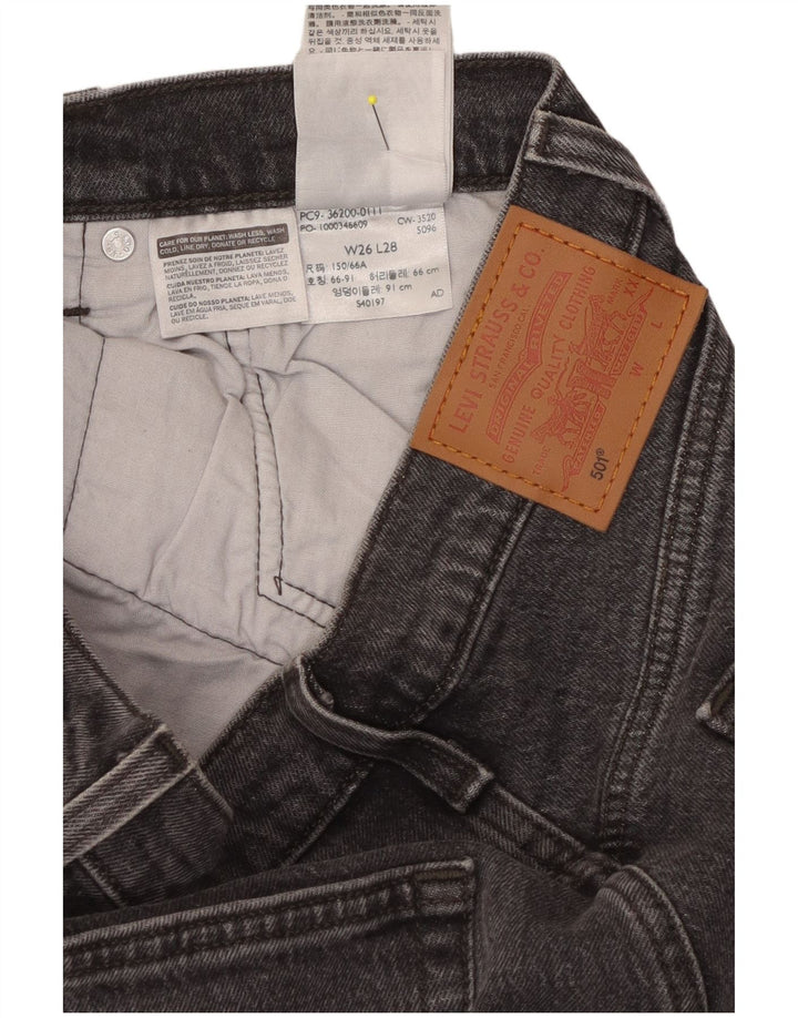 Blugi drepti 501 pentru femei LEVI'S W26 L28 bumbac gri