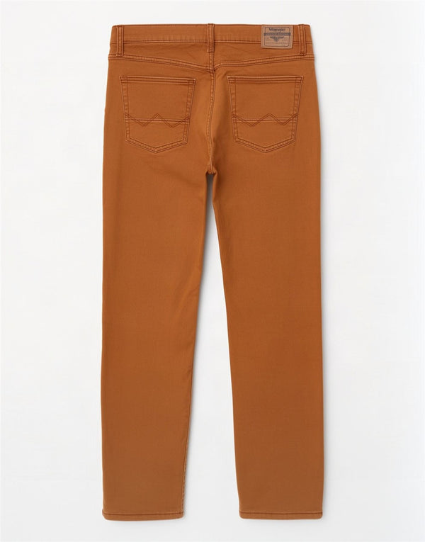 Pantaloni casual drepti pentru bărbați Wrangler W33 L30 bumbac maro