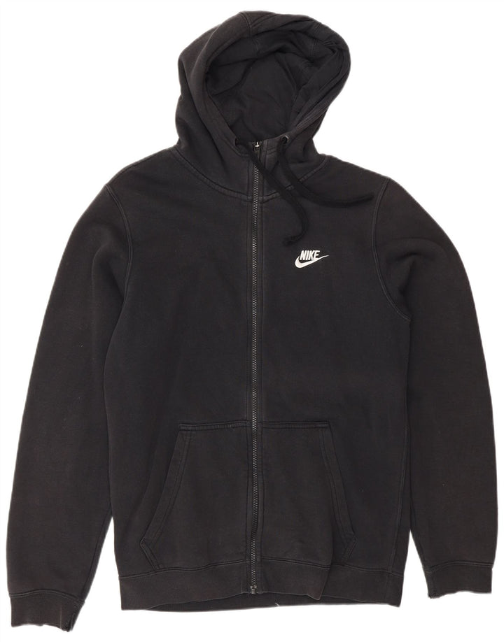 Pulover Nike pentru bărbați, cu fermoar, bumbac, negru