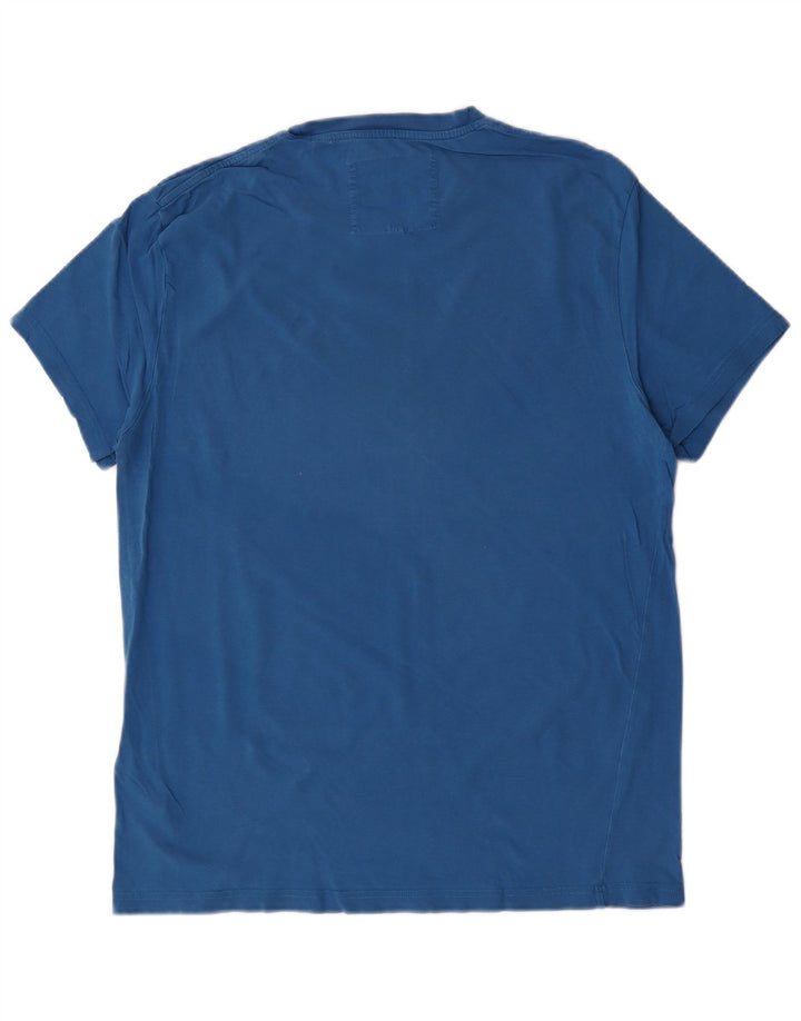 Tricou cu grafic Jack Wills pentru bărbați Top din bumbac albastru mediu