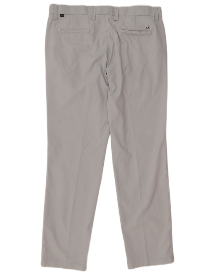 Pantaloni casual drepti Calvin Klein pentru bărbați W36 L31 poliester gri