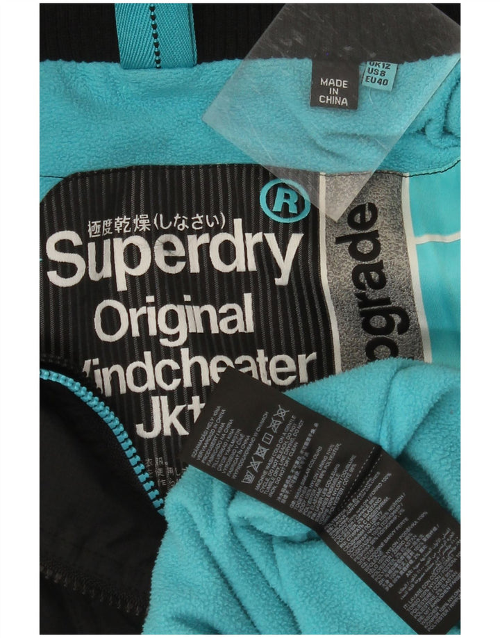 Jachetă de vânt cu glugă SUPERDRY pentru femei UK 12 Medium Black