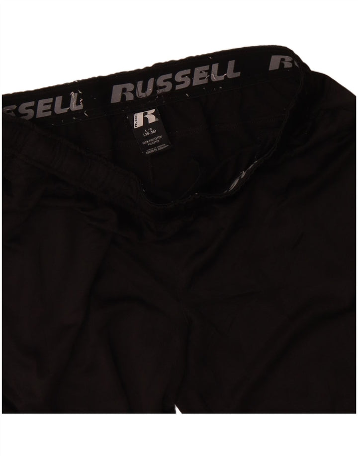 RUSSELL ATHLETIC Pantaloni scurți sport pentru bărbați, mari, negru, poliester
