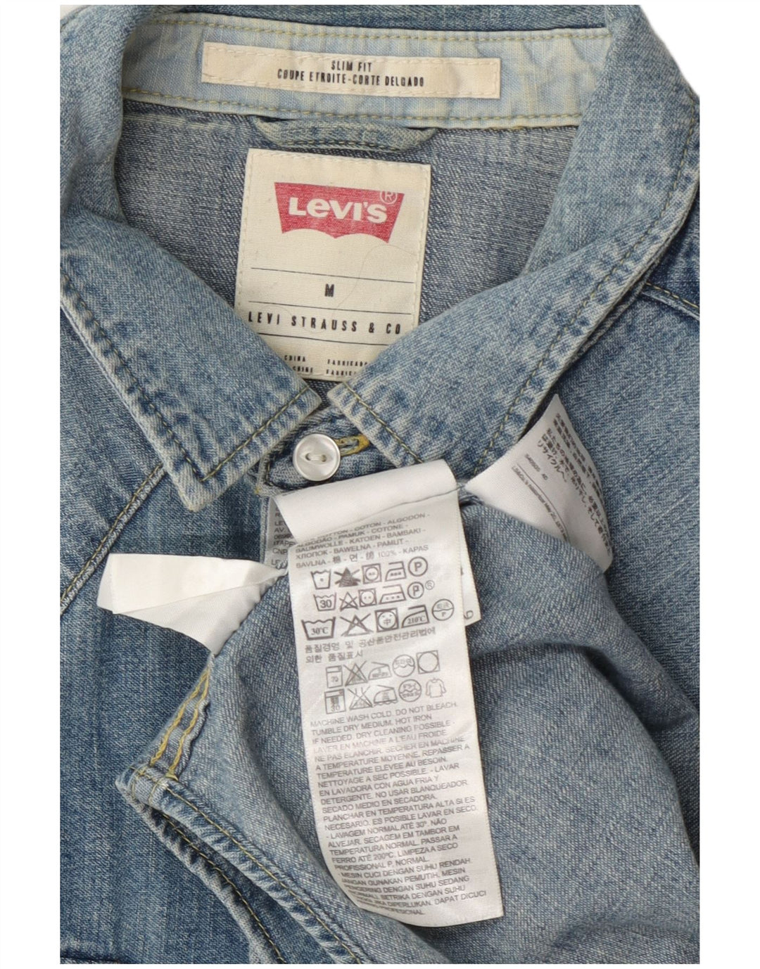 Cămașă Levi's Slim Fit Denim, Bumbac Albastru Mediu