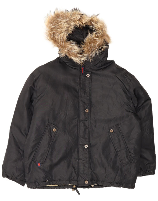 Jachetă căptușită supradimensionată cu glugă pentru femei Slam UK 14, nailon mediu negru