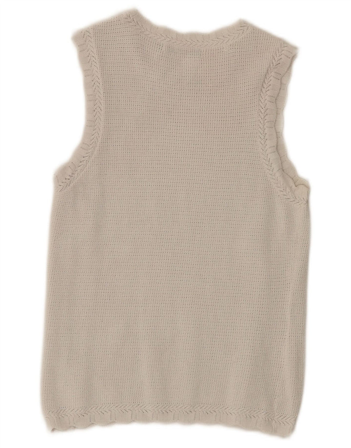 Vestă Oasis Femei Tricotat Top UK 8 Small White