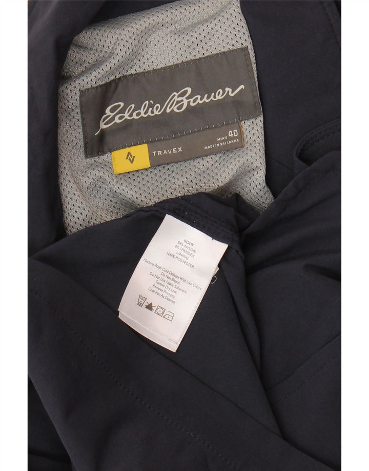 EDDIE BAUER Jachetă pentru bărbați cu 3 nasturi, UK 40, mare, nailon bleumarin